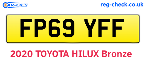 FP69YFF are the vehicle registration plates.