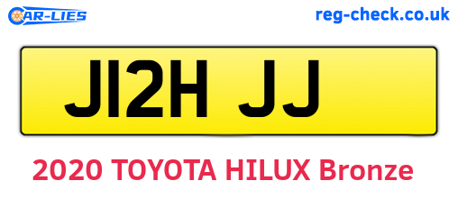 J12HJJ are the vehicle registration plates.