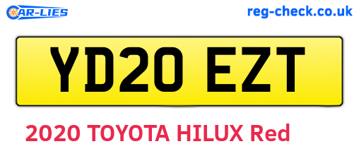 YD20EZT are the vehicle registration plates.