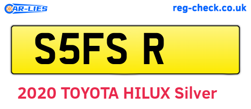 S5FSR are the vehicle registration plates.
