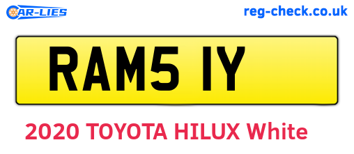 RAM51Y are the vehicle registration plates.