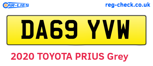 DA69YVW are the vehicle registration plates.