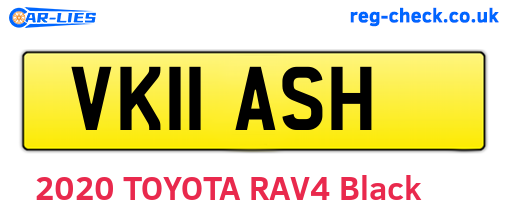 VK11ASH are the vehicle registration plates.