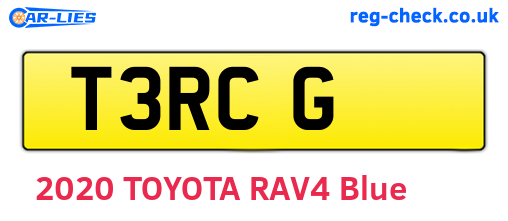 T3RCG are the vehicle registration plates.
