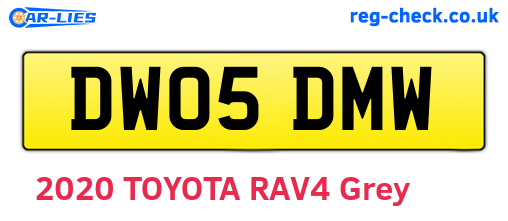 DW05DMW are the vehicle registration plates.