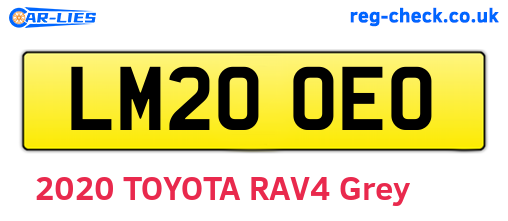 LM20OEO are the vehicle registration plates.