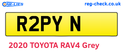 R2PYN are the vehicle registration plates.