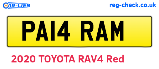 PA14RAM are the vehicle registration plates.