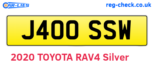 J400SSW are the vehicle registration plates.