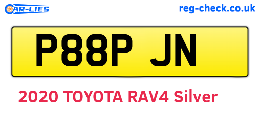 P88PJN are the vehicle registration plates.