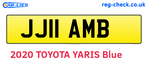 JJ11AMB are the vehicle registration plates.