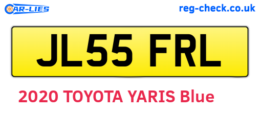 JL55FRL are the vehicle registration plates.