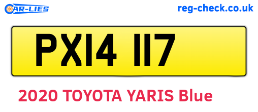 PXI4117 are the vehicle registration plates.
