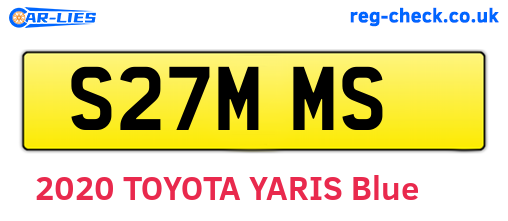 S27MMS are the vehicle registration plates.