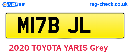 M17BJL are the vehicle registration plates.