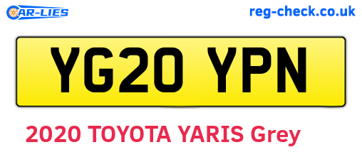 YG20YPN are the vehicle registration plates.