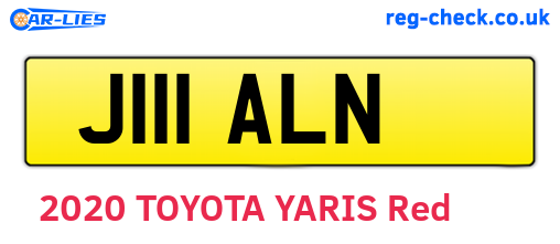 J111ALN are the vehicle registration plates.