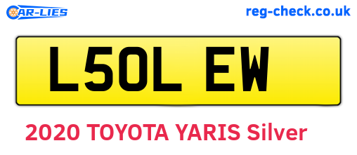 L50LEW are the vehicle registration plates.