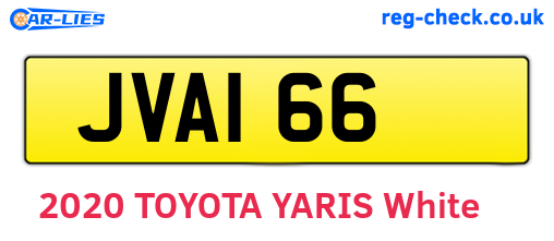 JVA166 are the vehicle registration plates.