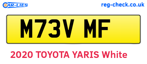 M73VMF are the vehicle registration plates.