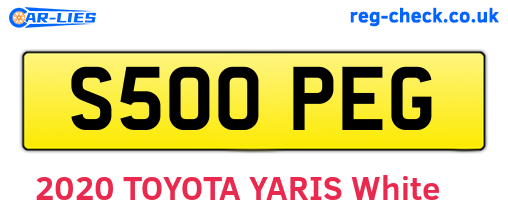 S500PEG are the vehicle registration plates.
