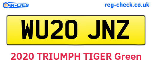 WU20JNZ are the vehicle registration plates.