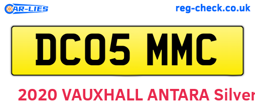 DC05MMC are the vehicle registration plates.