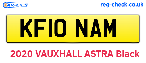 KF10NAM are the vehicle registration plates.