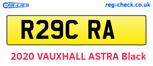 R29CRA are the vehicle registration plates.
