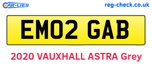 EM02GAB are the vehicle registration plates.
