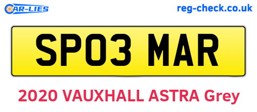 SP03MAR are the vehicle registration plates.