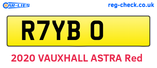 R7YBO are the vehicle registration plates.