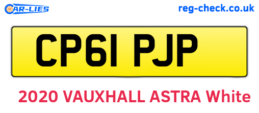 CP61PJP are the vehicle registration plates.