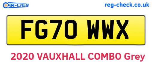 FG70WWX are the vehicle registration plates.