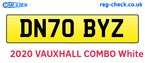 DN70BYZ are the vehicle registration plates.