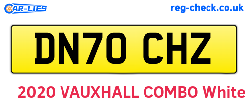 DN70CHZ are the vehicle registration plates.