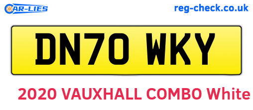 DN70WKY are the vehicle registration plates.