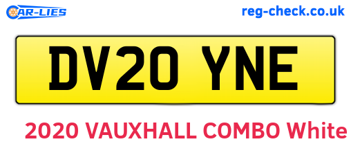 DV20YNE are the vehicle registration plates.