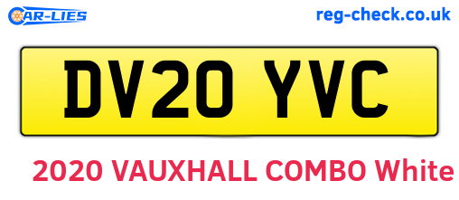 DV20YVC are the vehicle registration plates.