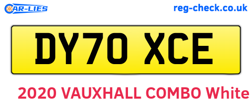 DY70XCE are the vehicle registration plates.