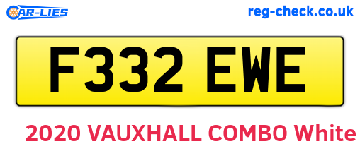 F332EWE are the vehicle registration plates.