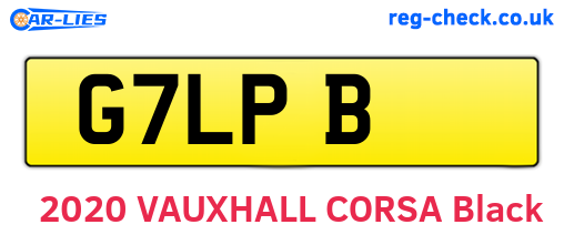 G7LPB are the vehicle registration plates.