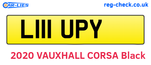 L111UPY are the vehicle registration plates.