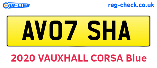 AV07SHA are the vehicle registration plates.