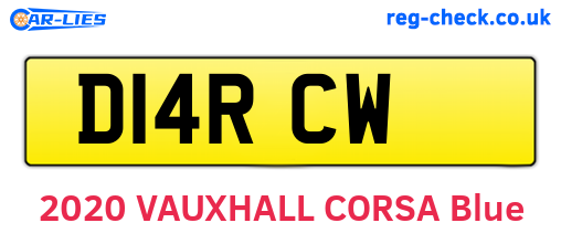 D14RCW are the vehicle registration plates.
