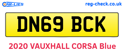 DN69BCK are the vehicle registration plates.