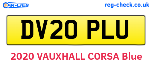 DV20PLU are the vehicle registration plates.