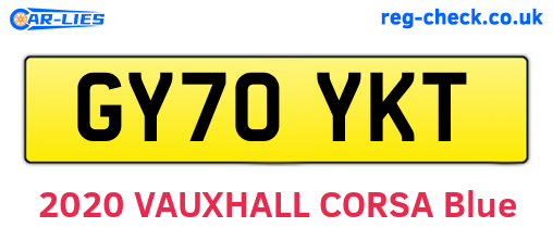 GY70YKT are the vehicle registration plates.