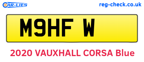 M9HFW are the vehicle registration plates.