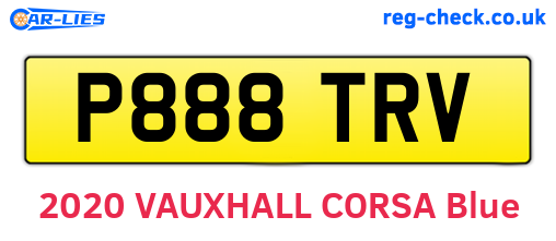 P888TRV are the vehicle registration plates.